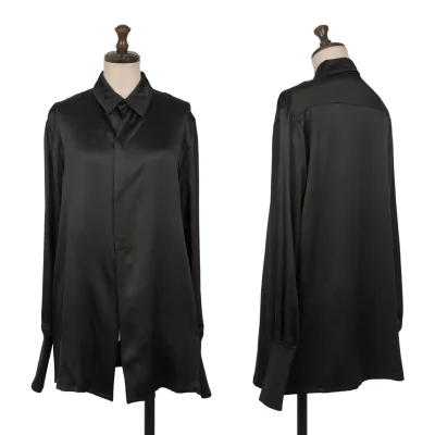 Yohji Yamamoto NOIR Silk Rib Design Snap Shirt