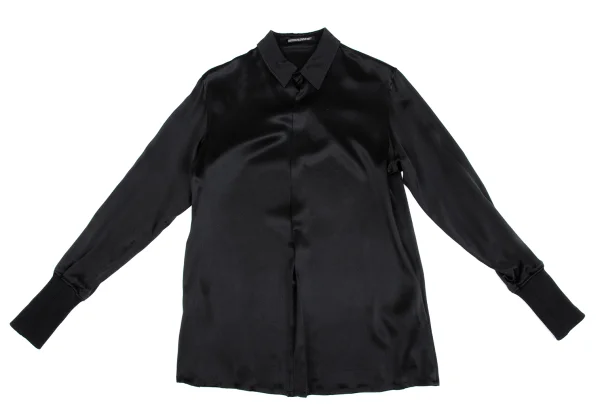Yohji Yamamoto NOIR Silk Rib Design Snap Shirt K-162331_002
