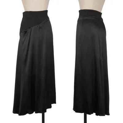 Yohji Yamamoto NOIR Silk Ribbed Asymmetry Skirt