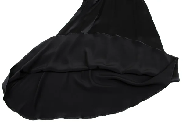 Yohji Yamamoto NOIR Silk Ribbed Asymmetry Skirt K-162332_007