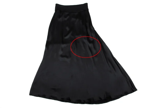 Yohji Yamamoto NOIR Silk Ribbed Asymmetry Skirt K-162332_008