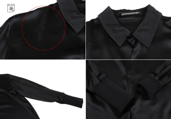 Yohji Yamamoto NOIR Silk Rib Design Shirt & Skirt K-162333_005