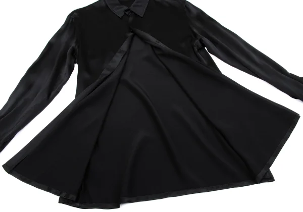Yohji Yamamoto NOIR Silk Rib Design Shirt & Skirt K-162333_007