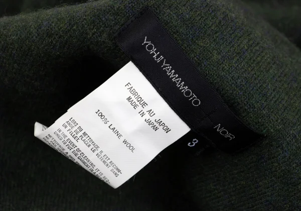 Yohji Yamamoto NOIR Asymmetrical Wool Knit Bolero K-162334_010