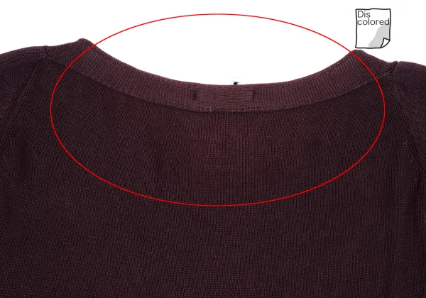 Yohji Yamamoto NOIR Cotton String Hem V-neck Knit Top K-162335_012