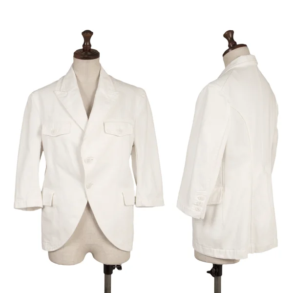 robe de chambre COMME des GARCONS Cotton 3/4 Sleeves Jacket White XS K-162338_001
