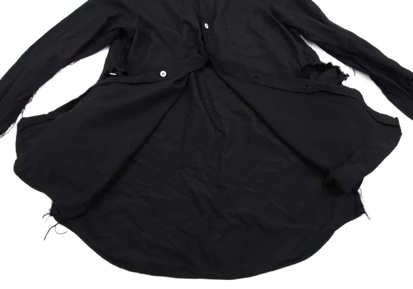 COMME des GARCONS Cut Off Side Corsage Long Sleeve Shirt K-162340_012