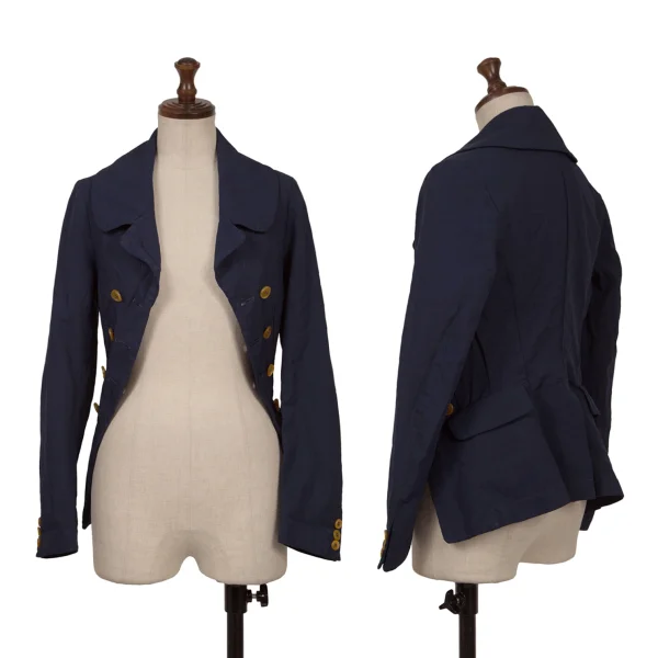 COMME des GARCONS Poly Tight Silhouette Double Jacket Navy SS K-162341_001