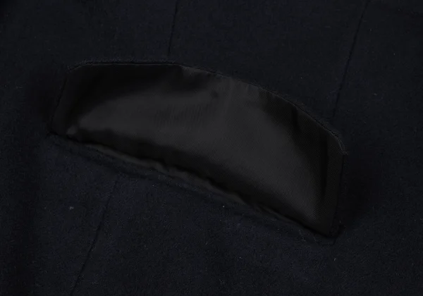 COMME des GARCONS Cut Off Melton Wool Velour Switching Jacket K-162344_012