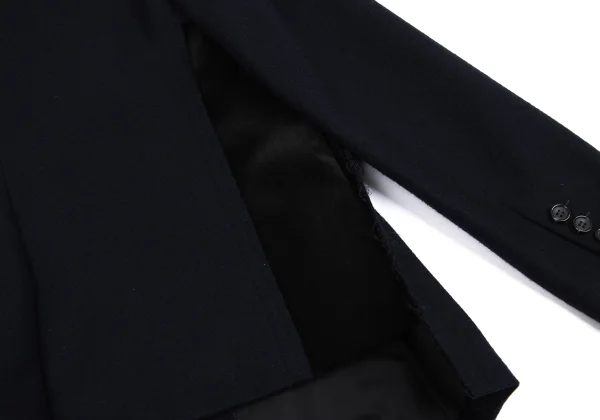 COMME des GARCONS Cut Off Melton Wool Velour Switching Jacket K-162344_015