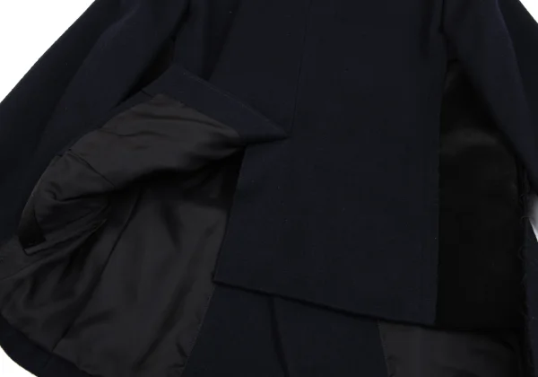 COMME des GARCONS Cut Off Melton Wool Velour Switching Jacket K-162344_016
