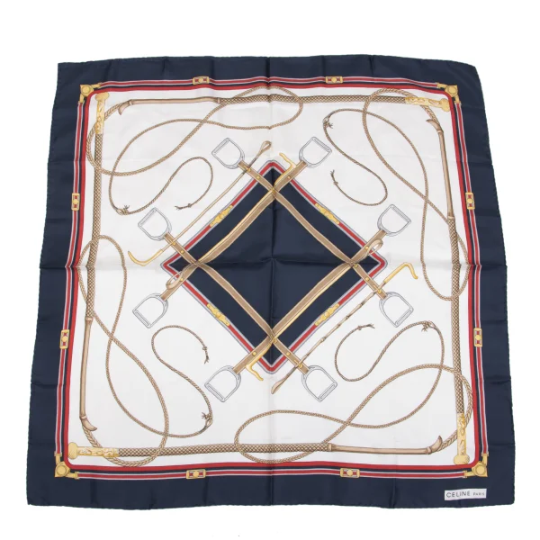 CELINE Reins Printed Scarf Multi-Color  K-162345_001