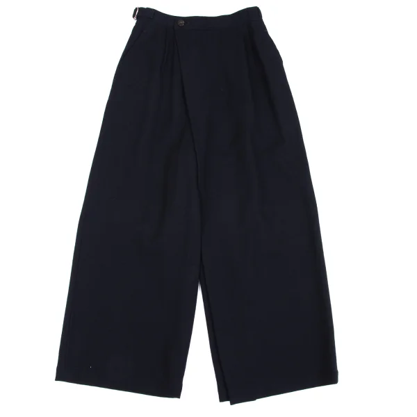 tricot COMME des GARCONS Wool Side Belt Half Wrap Design Pants Navy M K-162346_001