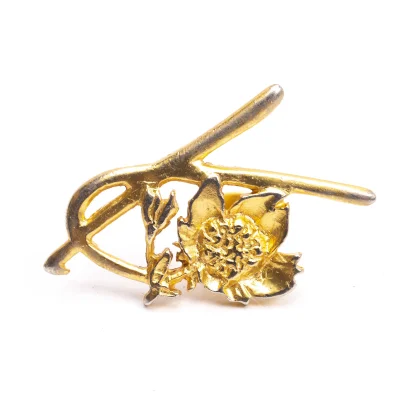 KENZO Logo Floral Pin