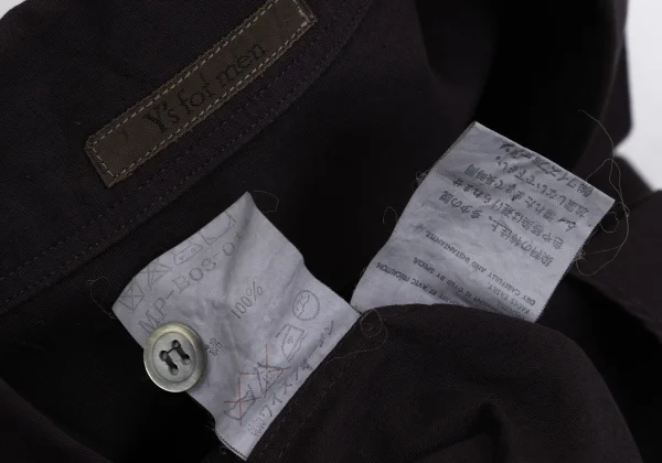 Y's for men Dyed Cotton Open Collar Shirt K-162351_017