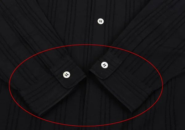 Y's for men Cotton Wool Stitched Stripe Open Collar Shirt K-162352_012