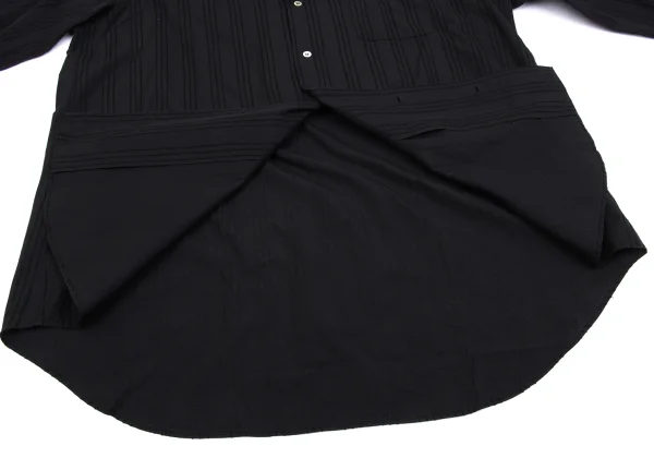 Y's for men Cotton Wool Stitched Stripe Open Collar Shirt K-162352_016
