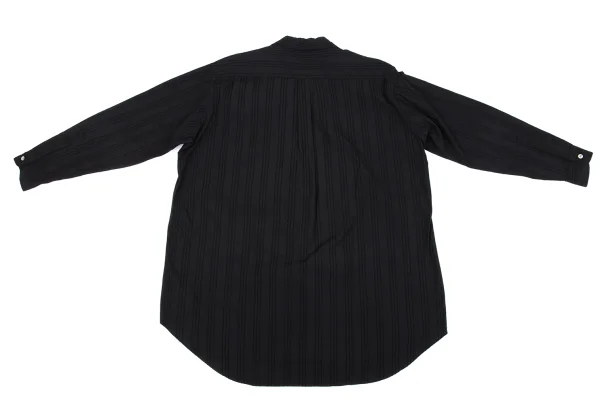 Y's for men Cotton Wool Stitched Stripe Open Collar Shirt K-162352_017