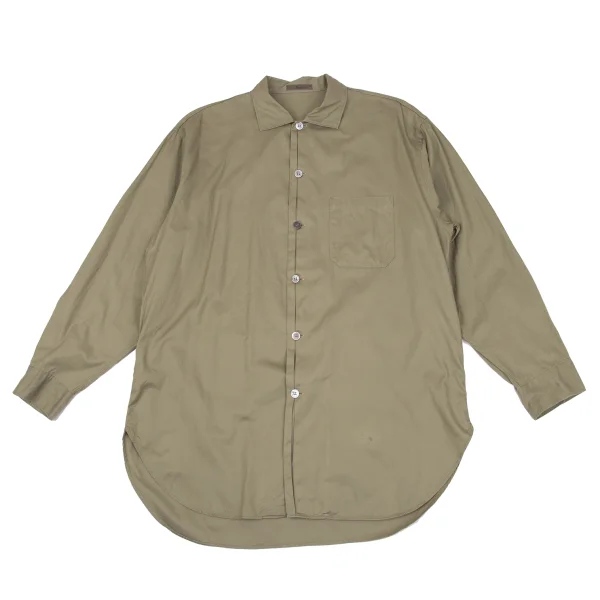 Y's for men Cotton Front Pleated Shirt Beige L-XL K-162353_001