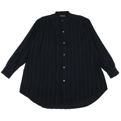 Y's for men Rayon Cotton Striped Band Collar Shirt