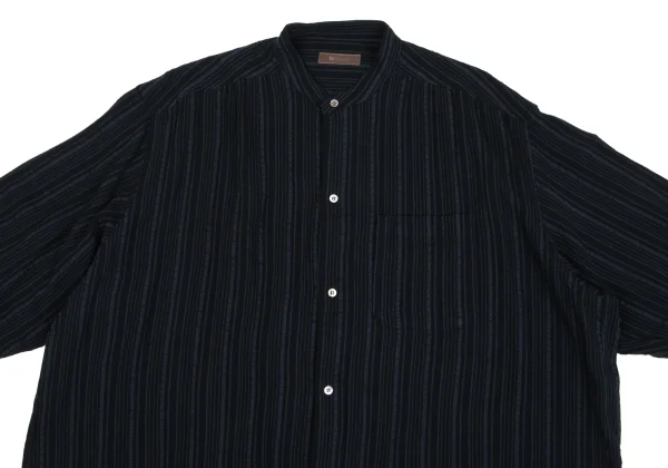 Y's for men Rayon Cotton Striped Band Collar Shirt K-162355_002