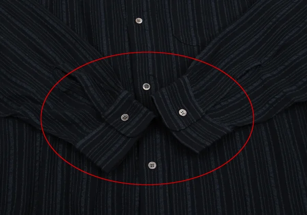 Y's for men Rayon Cotton Striped Band Collar Shirt K-162355_008