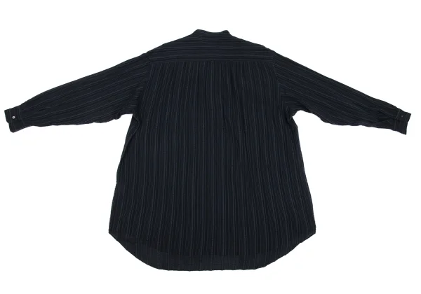 Y's for men Rayon Cotton Striped Band Collar Shirt K-162355_012