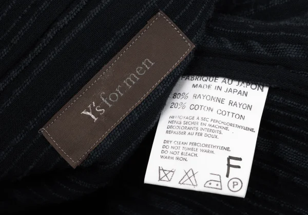 Y's for men Rayon Cotton Striped Band Collar Shirt K-162355_015