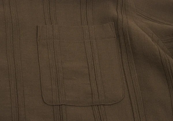 Y's for men Wool Striped Open Collar Shirt K-162356_008