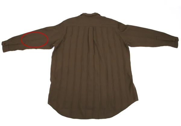 Y's for men Wool Striped Open Collar Shirt K-162356_016