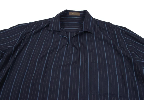 Y's for men Rayon Striped Skipper Pullover Shirt K-162358_002