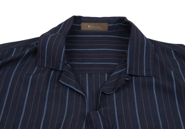 Y's for men Rayon Striped Skipper Pullover Shirt K-162358_003