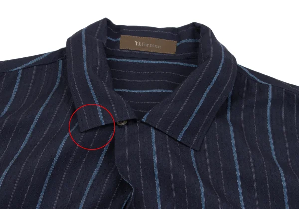 Y's for men Rayon Striped Skipper Pullover Shirt K-162358_004