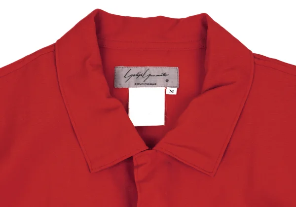 Yohji Yamamoto POUR HOMME Wool Open Collar Long Sleeve Shirt K-162360_003