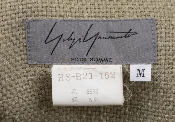 Yohji Yamamoto POUR HOMME Wool Tweed Flap Pocket Jacket K-162361_020