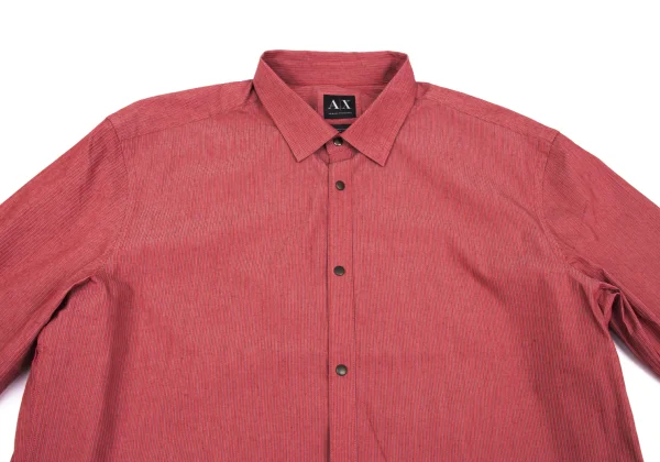 ARMANI EXCHANGE Cotton Nylon Stretch Striped Shirt K-162362_002
