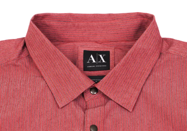 ARMANI EXCHANGE Cotton Nylon Stretch Striped Shirt K-162362_003