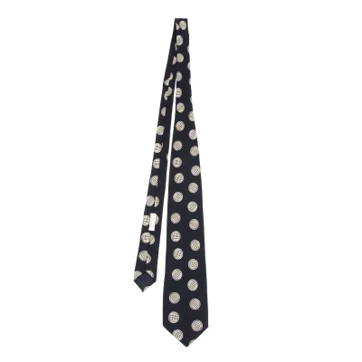 GIORGIO ARMANI Check Dot Printed Silk Tie