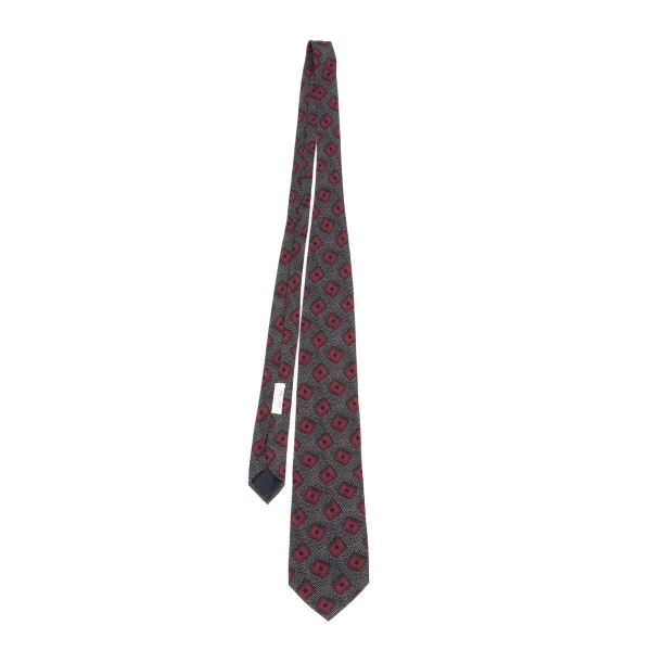 GIORGIO ARMANI Square Pin Dot Printed Silk Tie Navy,Red  K-162367_001