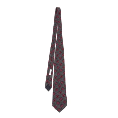 GIORGIO ARMANI Square Pin Dot Printed Silk Tie