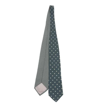 GIORGIO ARMANI Dot Switching Striped Double-ended Silk Tie
