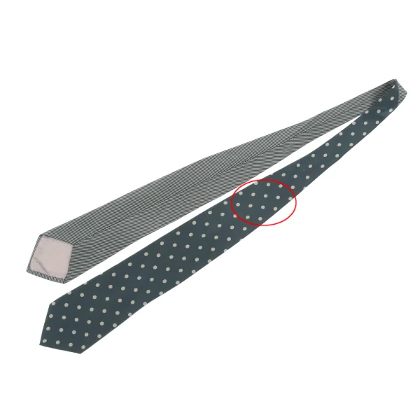GIORGIO ARMANI Dot Switching Striped Double-ended Silk Tie K-162368_002