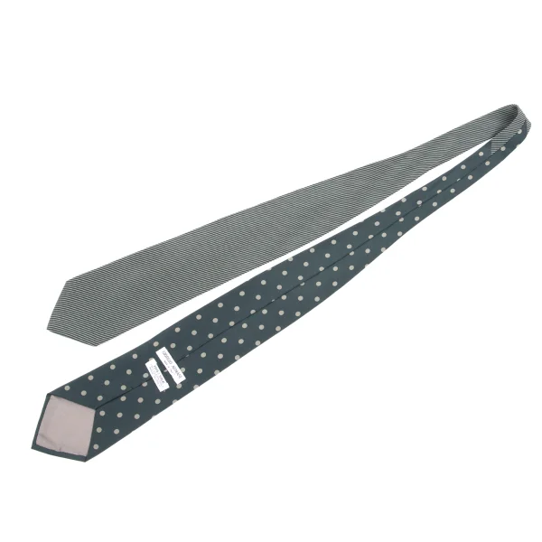 GIORGIO ARMANI Dot Switching Striped Double-ended Silk Tie K-162368_005
