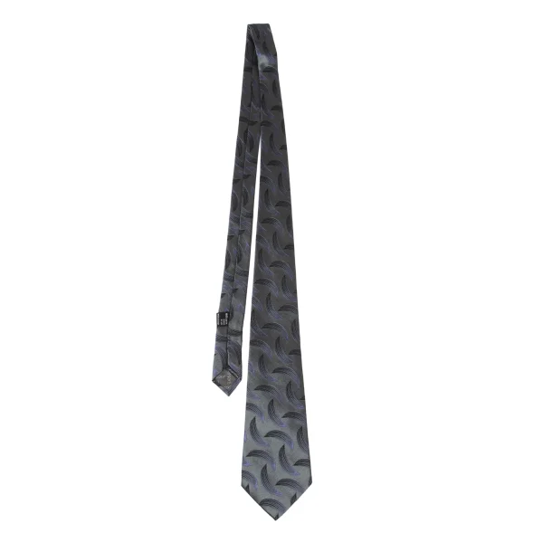 GIANNI VERSACE Jacquard Silk Tie Grey  K-162371_001