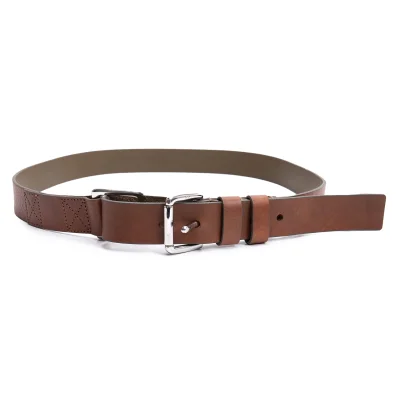 ARMANI EXCHANGE Double Buckle Leather Belt