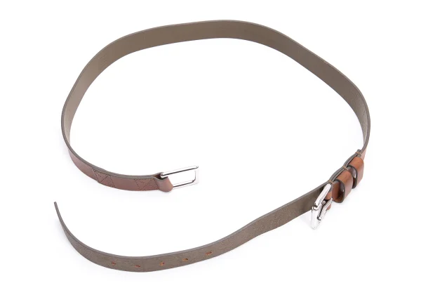 ARMANI EXCHANGE Double Buckle Leather Belt K-162374_003
