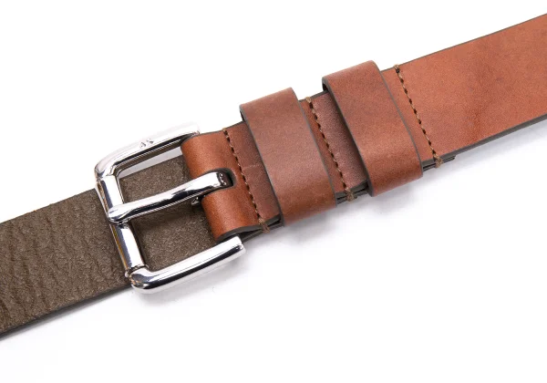 ARMANI EXCHANGE Double Buckle Leather Belt K-162374_006
