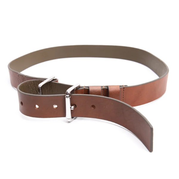 ARMANI EXCHANGE Double Buckle Leather Belt K-162374_008