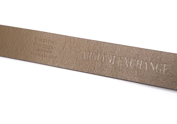 ARMANI EXCHANGE Double Buckle Leather Belt K-162374_011