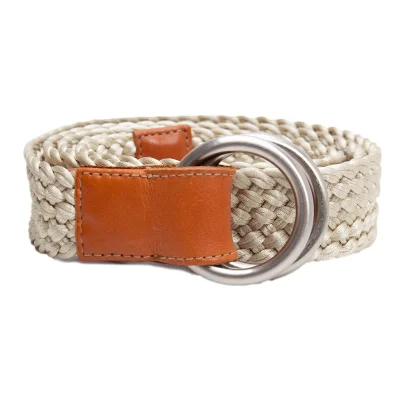 ARMANI EXCHANGE Braided Circle Buckle Belt
